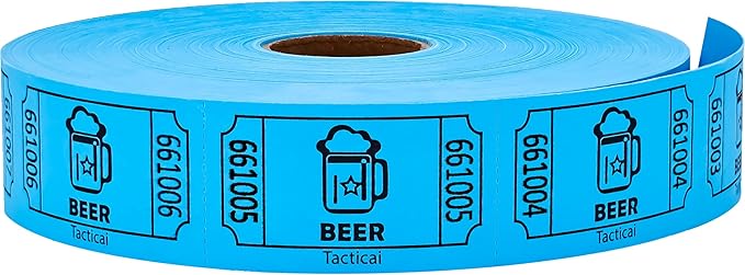 Tacticai 1000 Raffle Tickets, Single Roll, Ticket by Tacticai