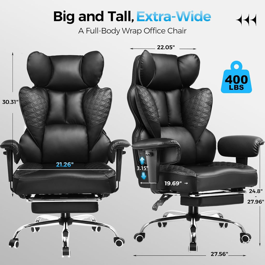 gtplayer big and tall gaming chair 400lbs heavy shown in use