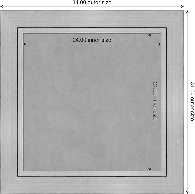Amanti Art Silver Framed Magnetic Board 31x31 Medium Vision Board - Image 3