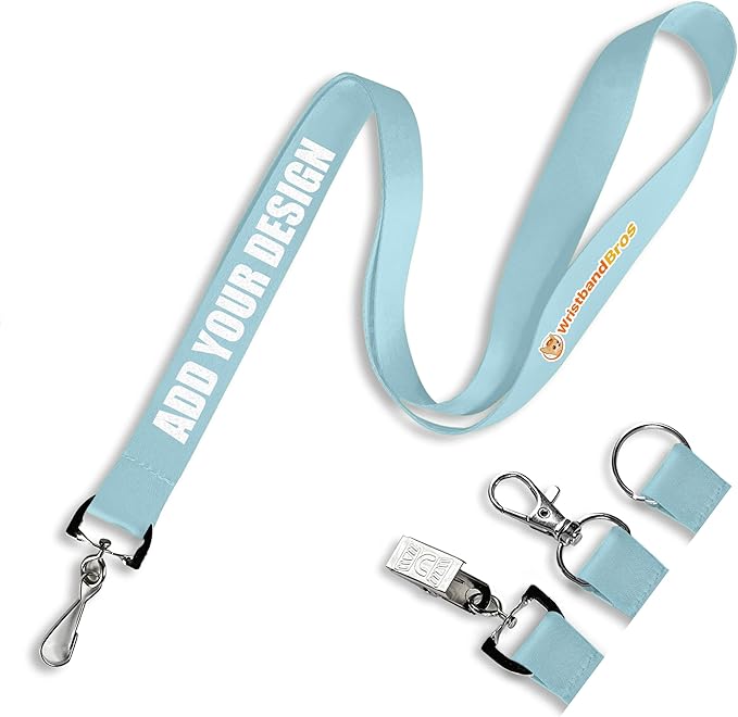 Wristband Bros Custom Lanyards For ID Badges, Keys & More | Add Text & Logos | by WristbandBros