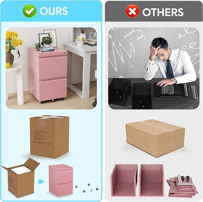 METAN 2 Drawer File Cabinet - Image 4