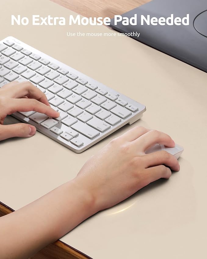 YSAGi Leather Desk Pad Protector, Office Desk Mat, Large Mouse Pad, Non-Slip PU - Image 3