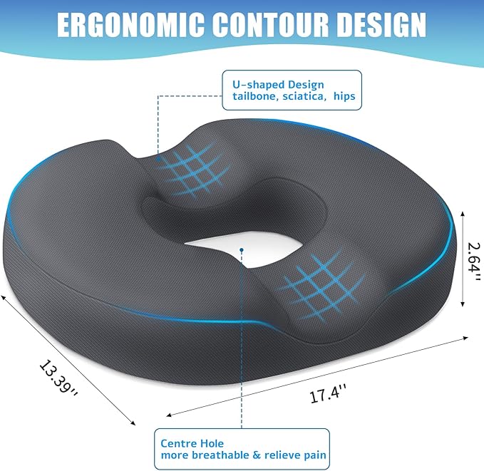 BlissTrends Donut Pillow Seat Cushion, Donut Chair Cushions - Image 2