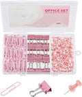 LincOficey 200pcs Paper Clips Binder Clips and Push Pins Set, Mini Clips and by Unknown