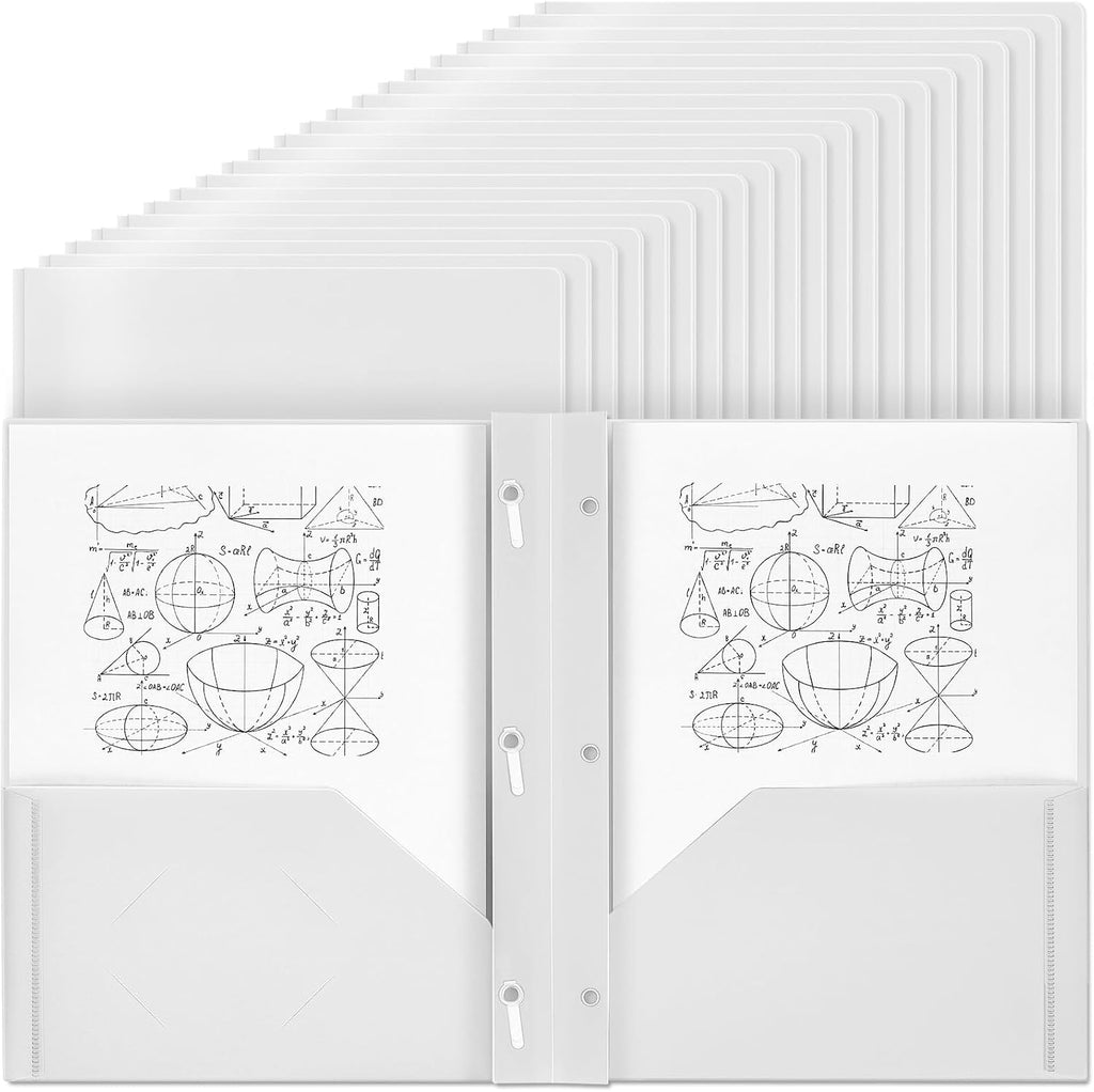 Lincia 100 Pcs Plastic Folders