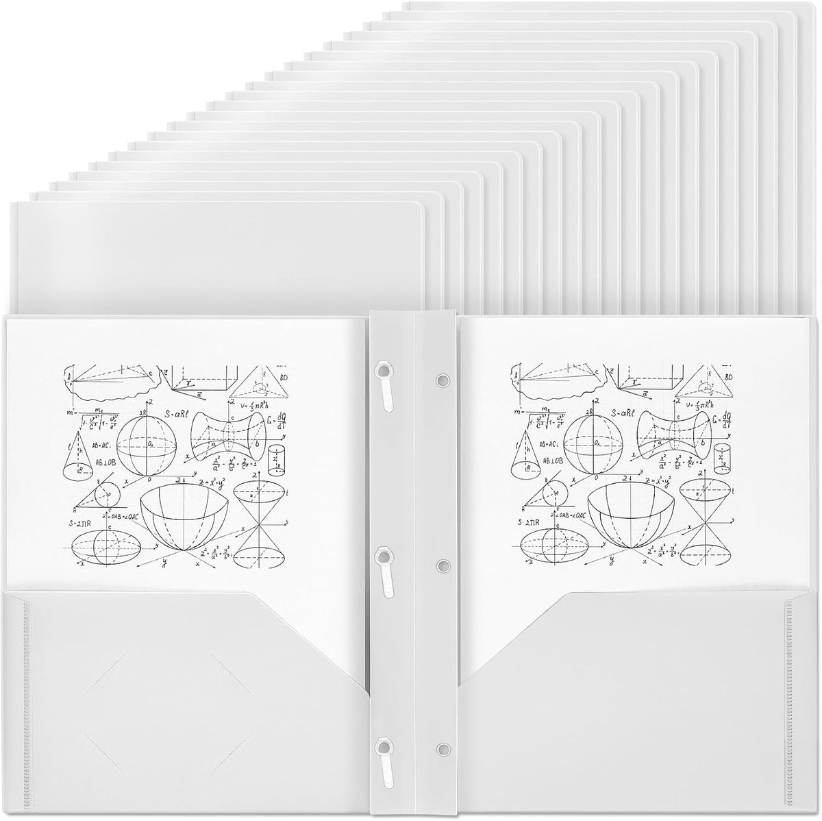Lincia 100 Pcs Plastic Folders