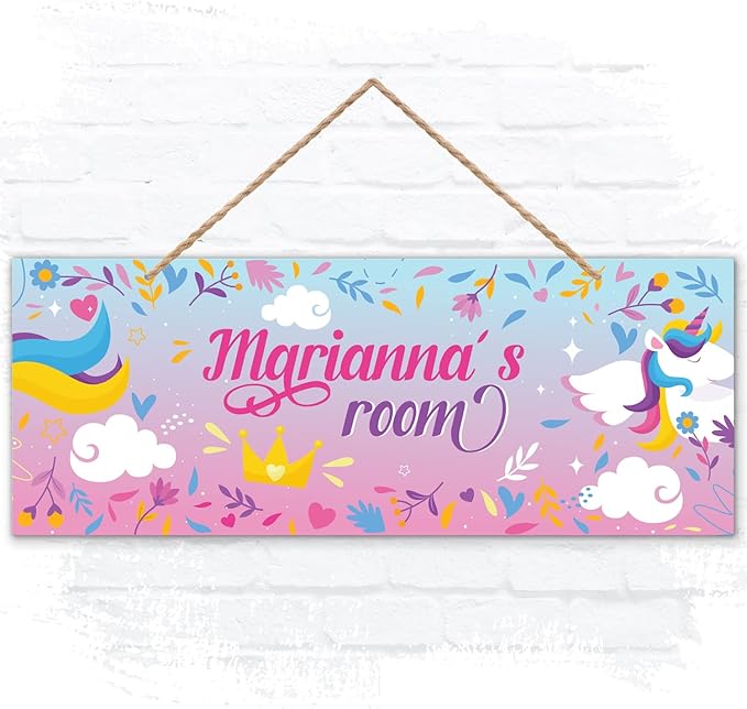Custom Girl/Boy Name Sign, Personalized Children Bedroom Decor Sign by SigoSigns