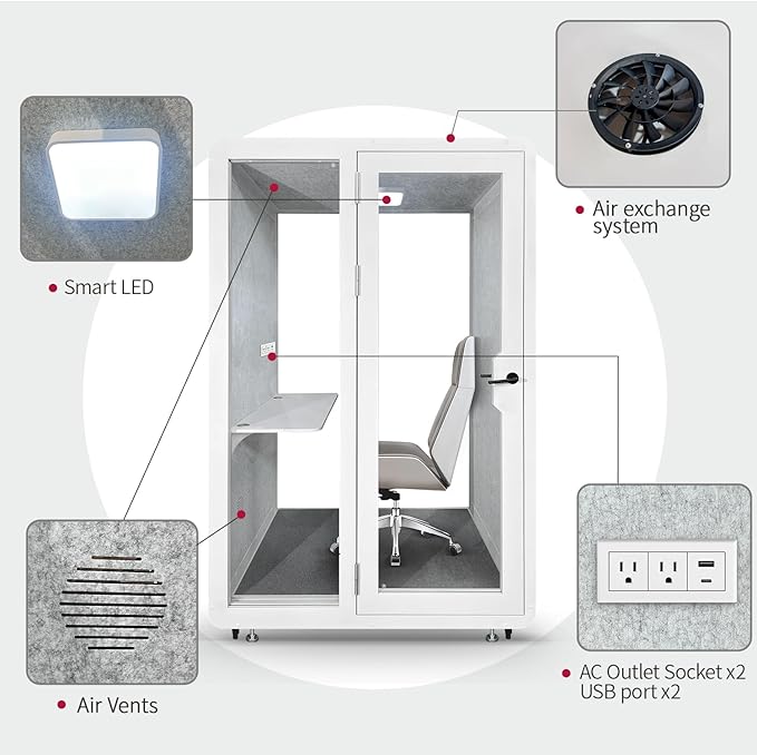 Soundproof Office Pod Booth, Quiet Meeting Pod - Image 5