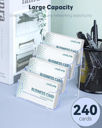 Uniclife 2 Pack Acrylic Business Card Holder - Image 2