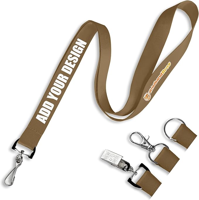 Wristband Bros Custom Lanyards For ID Badges, Keys & More | Add Text & Logos | by WristbandBros