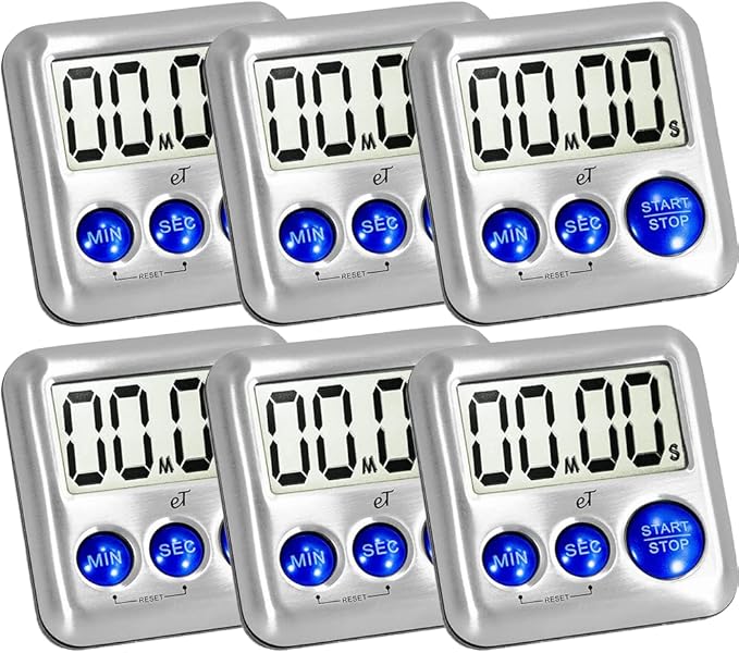 Elegant Digital Kitchen Timer Stainless Steel by eTradewinds