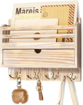 Rebee Vision Farmhouse Mail Organizer Wall Mount – Decorative Key and Mail by REBEEVISION