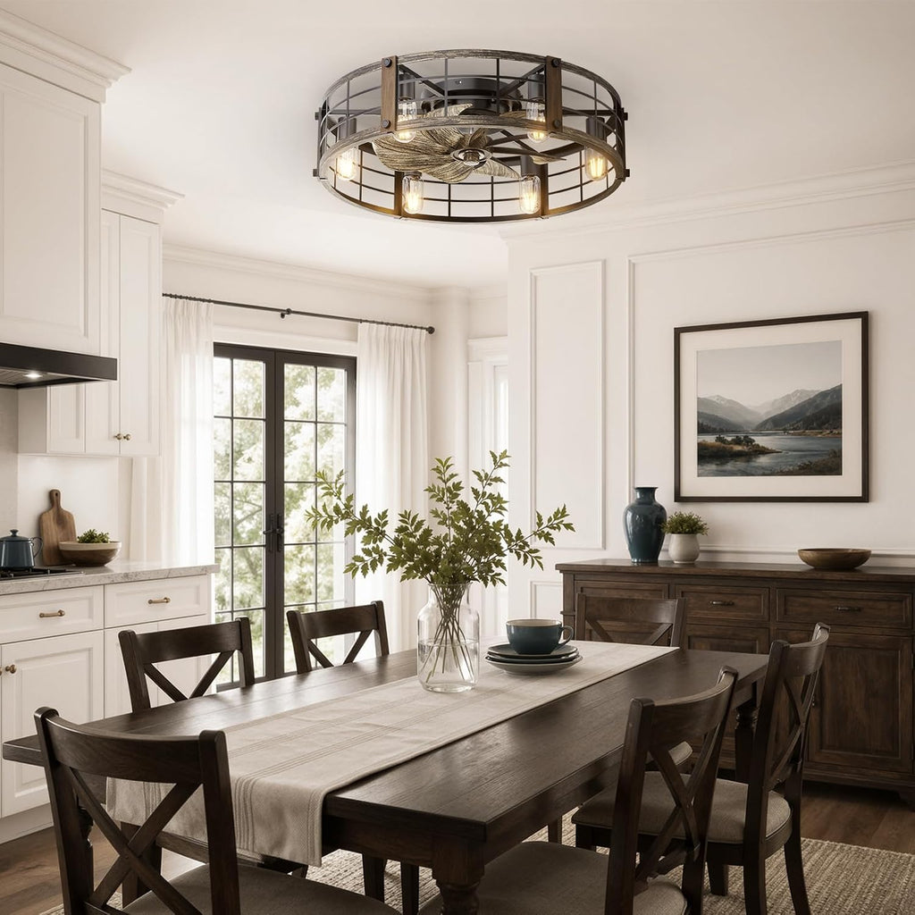 addlon 24" caged ceiling fans with lights and, view 9