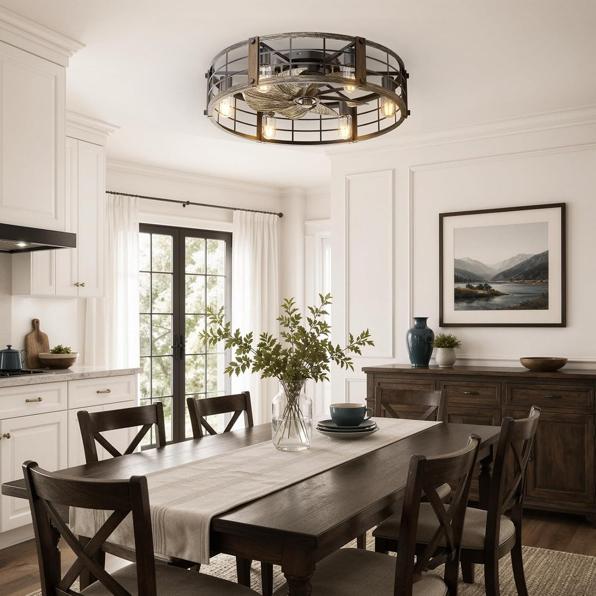 addlon 24" caged ceiling fans with lights and, view 9