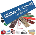 Engraved Name Plates for Door Sign Personalized Blue Plastic Plaque by LHS+My+Business