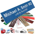 Engraved Name Plates for Door Sign Personalized Blue Plastic Plaque by LHS+My+Business