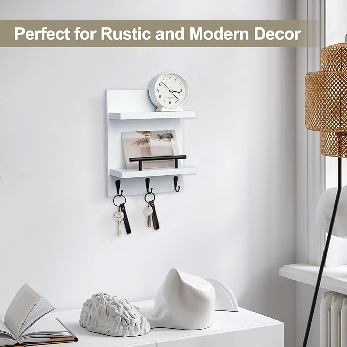 Lucundm Key Holder Wall Mount, Mail Shelf Decor - Image 6