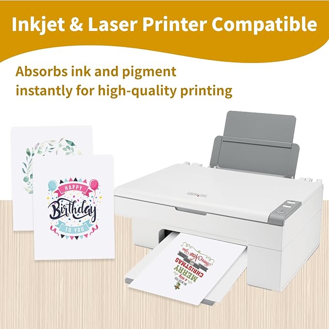 100 Sheets White Cardstock 8.5 x 11, Creebe 65lb White Card Stock Printer Paper - Image 3