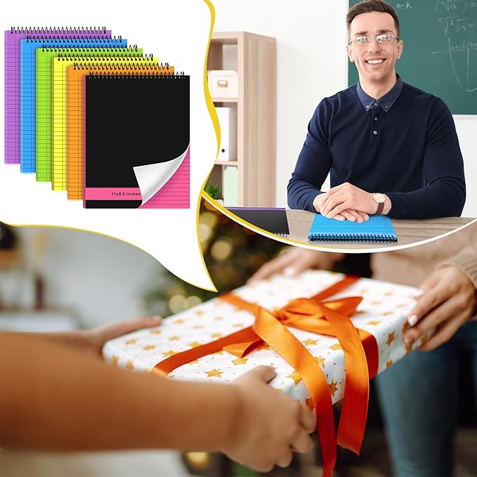 Resurhang 6 Pcs Legal Pad Top Spiral Bound Notebook 70 Sheets Double Sided - Image 6