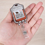 Funny Coffee Fuel Nurse Badge Reel, Cute Coffee IV Bag Retractable ID Card - Image 4