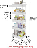 Calmootey 5-Tier Rolling Utility Cart - Image 5