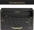 BLU MONACO | Grey Wooden Desk Organizer - Image 6