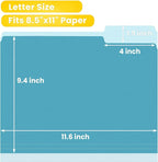 SUNEE File Folders Letter Size Retro Colors, 100 Pack Folders - Image 2