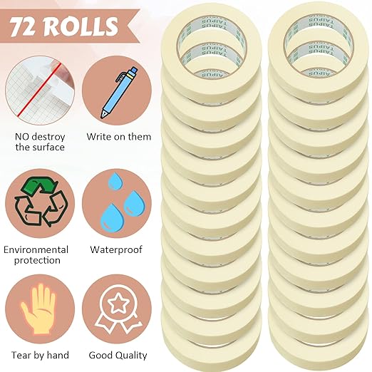 Fainne Masking Tape Bulk General Purpose Masking Painting Tape 55 Yards - Image 3