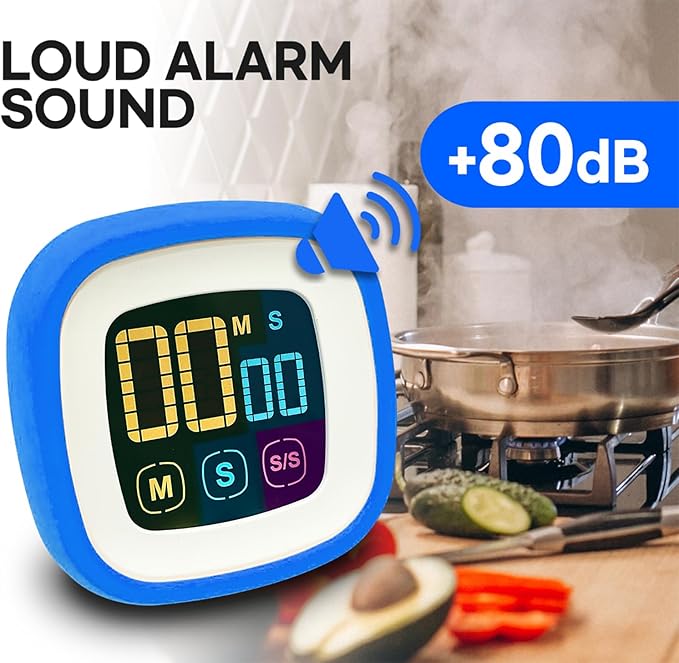 CREAVIVA Digital Kitchen Timer, Protective Rubber case, Large Display - Image 8