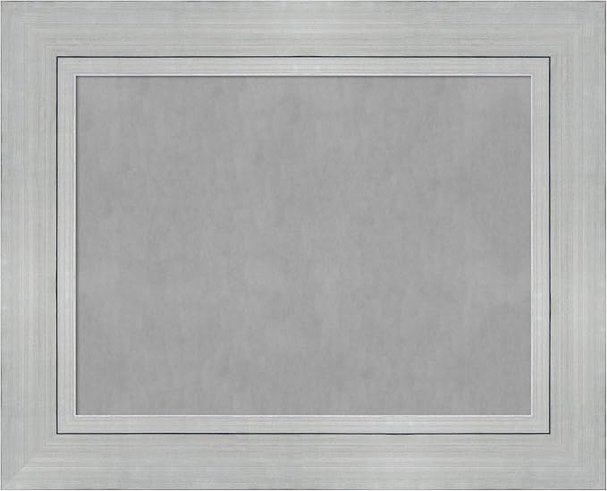 Amanti Art Silver Framed Magnetic Board 25x31 Medium Vision Board by AmantiArt