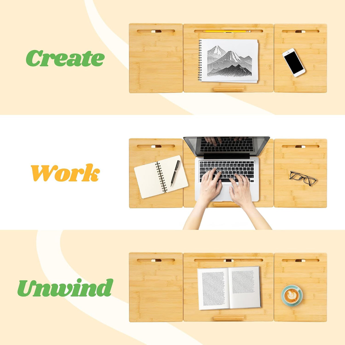 Houseables Laptop Desk and Workstation Accessories, Laptop Stand, Ergonomic C...