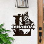Personalized Custom Letter Name metal Signs, Custom Black Letter Monogram Wall - Image 2