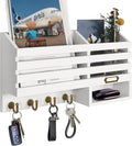 FifthQuarter Key Holder for Wall: Easy Mounted Key Rack and Mail Organizer by FifthQuarter