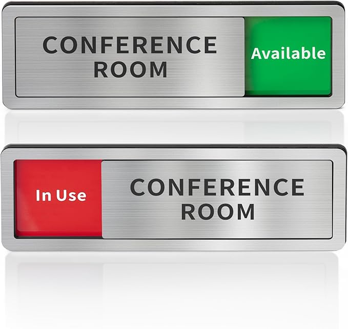 Conference Room Office Door Signs Do Not Disturb, In Use/Available Slider Sign by Abudada