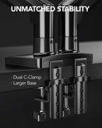 huanuo dual monitor stand, fully adjustable gaming monitor, side view