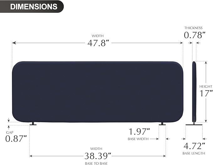 DECOLAB Desk Divider, Portable Desk Privacy Panel Shield - Image 6