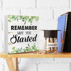 Entrepreneur Wooden Block Sign Remember Why Quote 5x5x1 INCH Sign, Office - Image 4