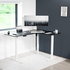 VIVO Electric Corner 63 x 47 inch L-Shaped Standing Desk, Memory Height - Image 8
