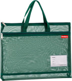 Pendancy Mesh Zipper Pouch A4 Size, Large Double Pocket Lightweight Nylon by Pendancy