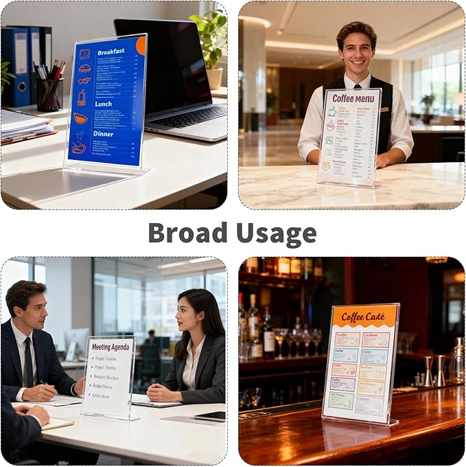 PEDOBALI 5 Pcs 8. 5" x 14" Sign Holders Acrylic Document Holder Graphic Poster - Image 5
