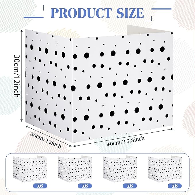 Crtiin 24 Pcs Privacy Folders for Students Desk Dividers Standard School - Image 2