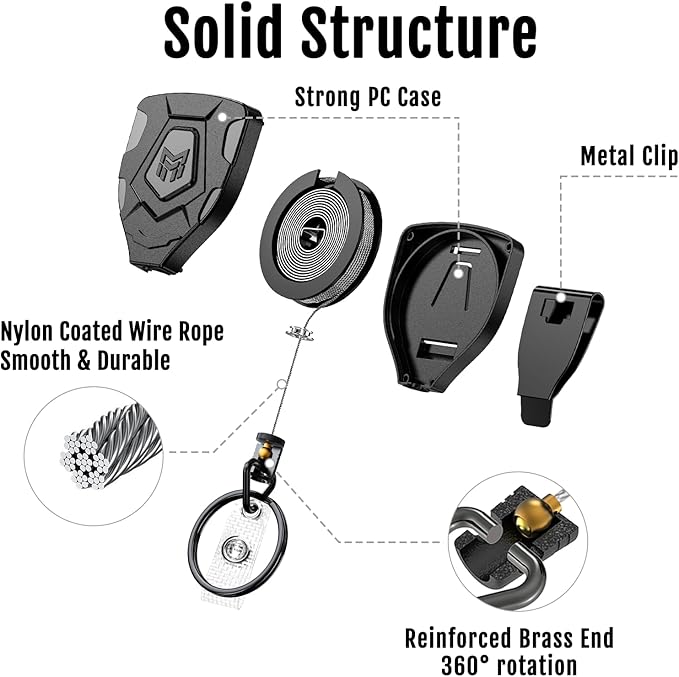 MNGARISTA Heavy Duty Retractable Keychain - Image 5