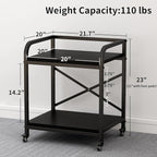 Vokumba 2 Tier Large Printer Stand, 20 x 20 Inches Printer Table - Image 4