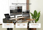 Claiks Standing Desk with Drawers, Adjustable Stand Up Electric Standing Desk - Image 4