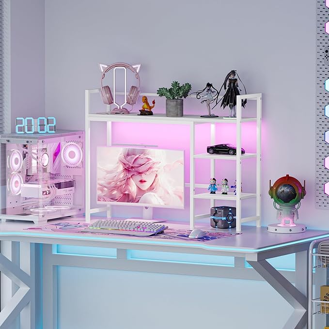 Snughome Desk Shelf, 38.6" Desktop Organizer Shelf, Desk Hutch - Image 9