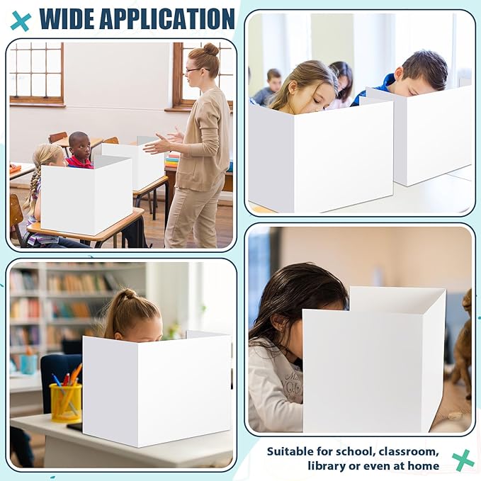 Zhehao 36 Pcs Privacy Boards for Student Desks Bright Colored Classroom Desk - Image 5