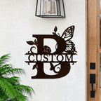 Personalized Custom Letter Name metal Signs, Custom Black Letter Monogram Wall - Image 2