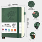 PERCUN Graph Paper Notebook, 160 Pages Grid Journal - Image 2