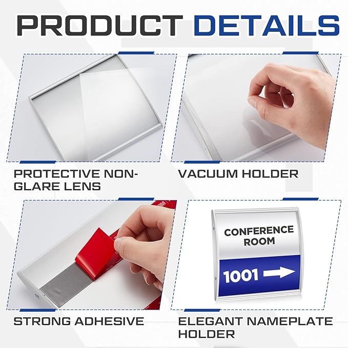 Yaocom Set of 5 Curved Name Plate Holder - Image 4