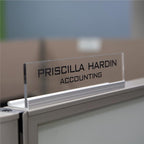 Printex Design - Personalized Office CUBICLE Name Plate & Sign. Modern Aluminum - Image 2